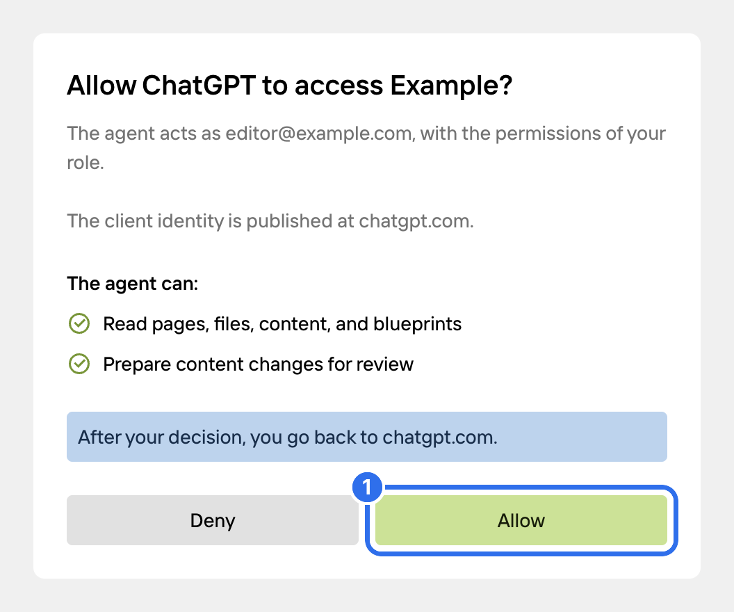 The Kirby consent screen that asks to allow ChatGPT access