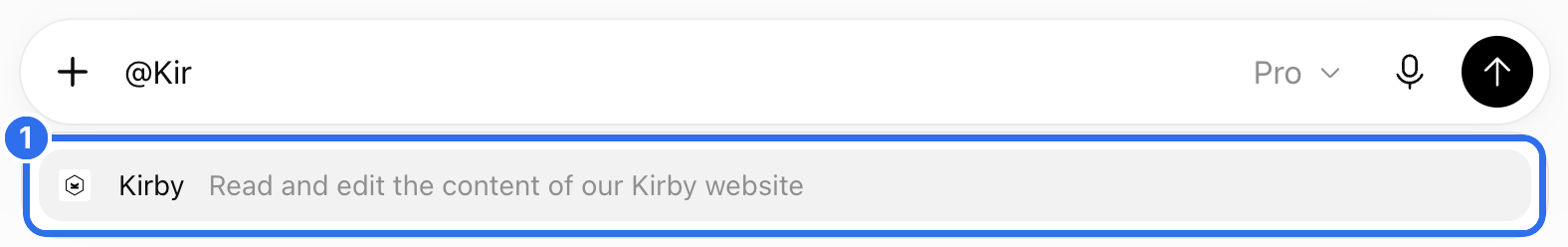 The app suggestion in the ChatGPT message field