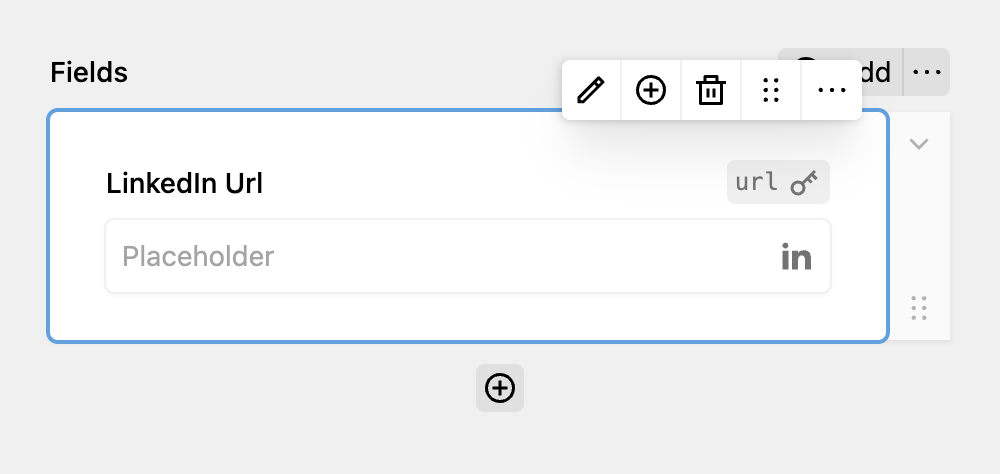 LinkedIn field in panel