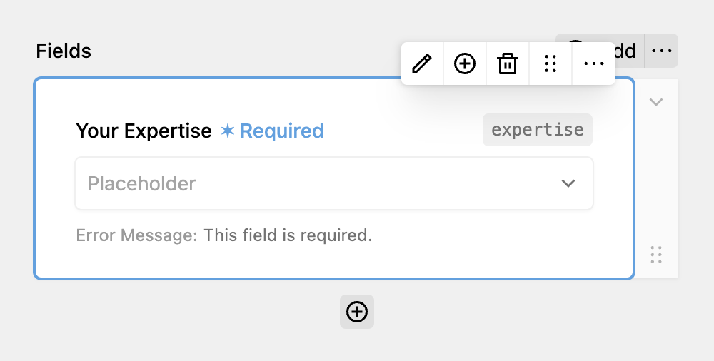 Pages field example